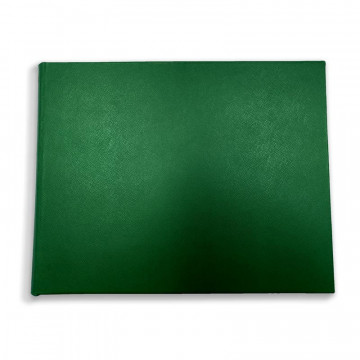 Livre d'or de luxe en cuir saffiano vert Forest - Conti Borbone - recto