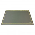 Sous-main en cuir graphite, cuir de veau gris - Conti Borbone - Tapis personnalisable - 90 décorations - lettres capitales